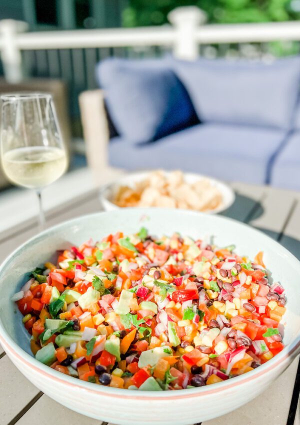 Cowboy caviar dip with wine pairing and chips