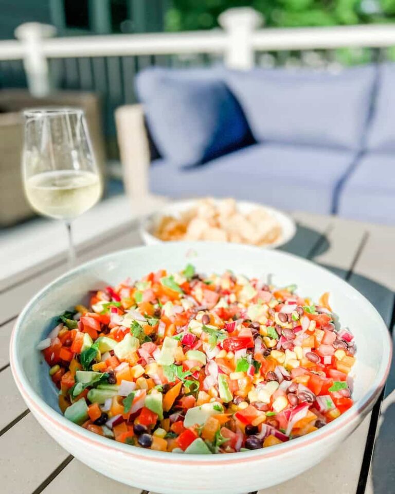 Cowboy caviar dip with wine pairing and chips