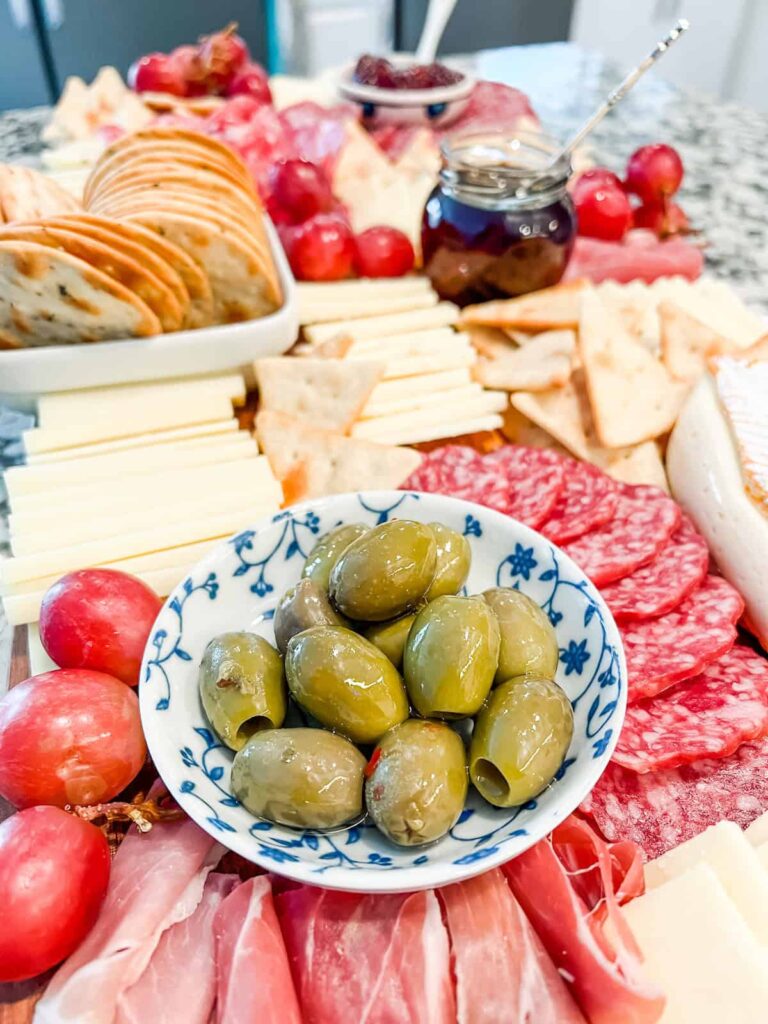 Charcuterie board for winery picnic food