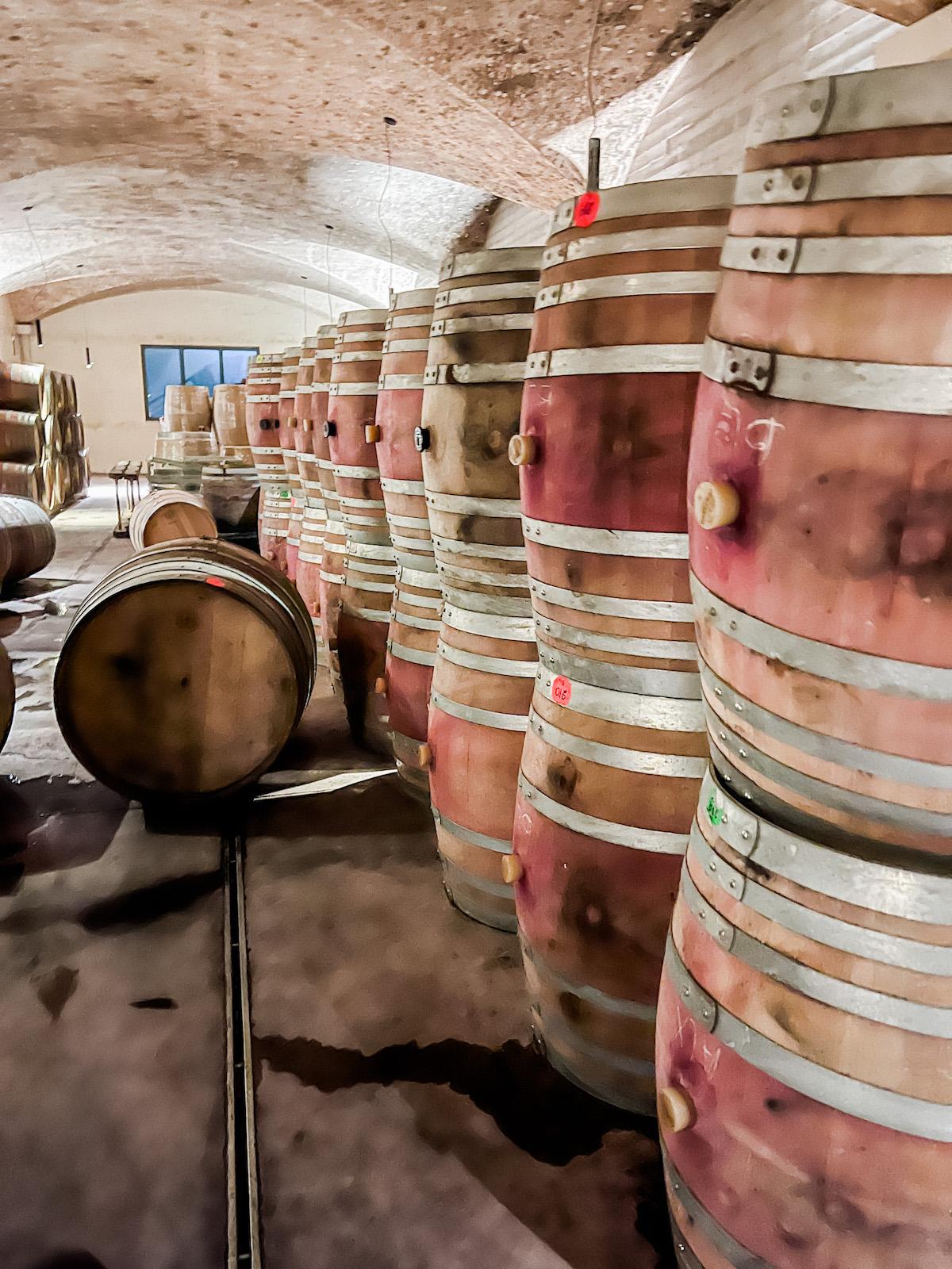 Manousakis Winery barrel cellar