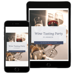 wine party planner on tablet and iphone