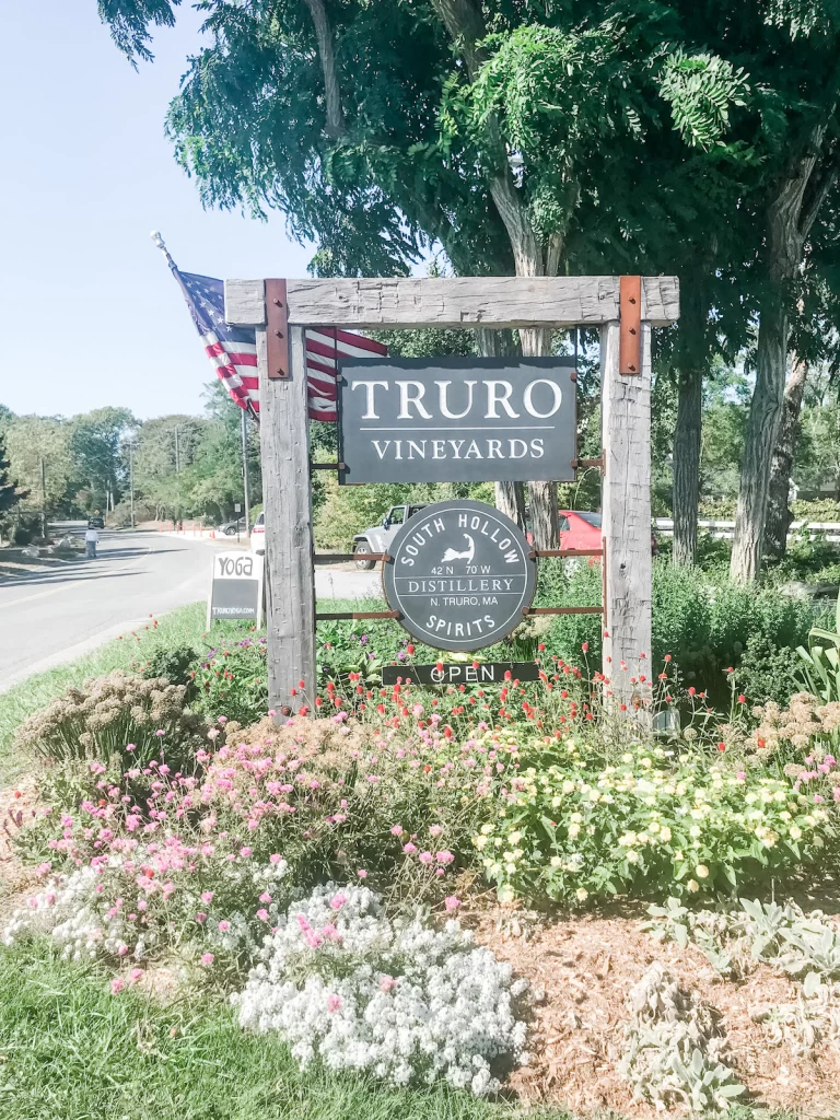 Truro Vineyards entrance sign