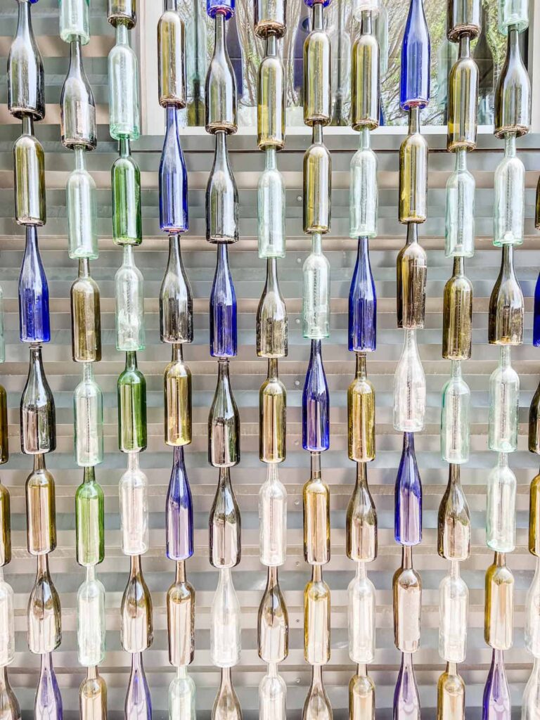 Texas Wine Collective decorative wine bottle wall