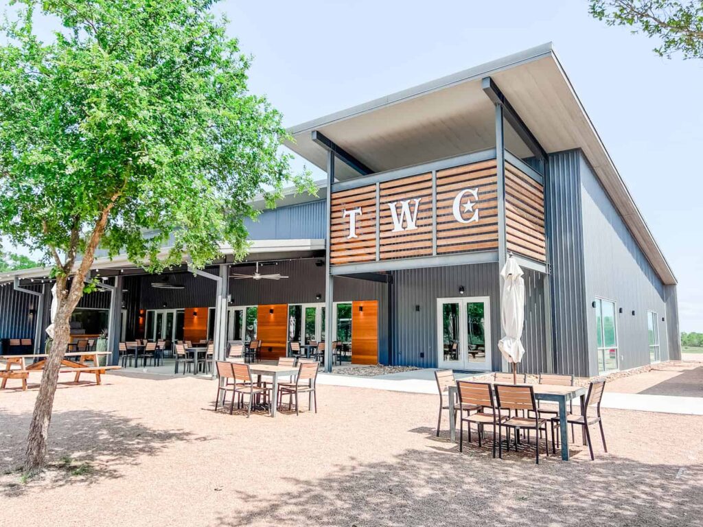 Texas Wine Collective outdoor tasting area
