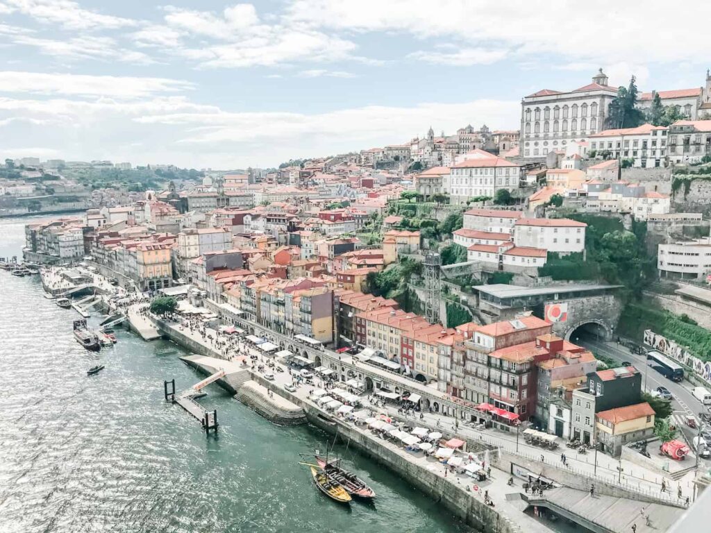 View of the city of Porto Portugal and the Douro River