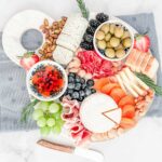 Small round charcuterie board for two people