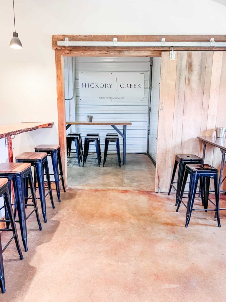 Hickory Creek tasting room