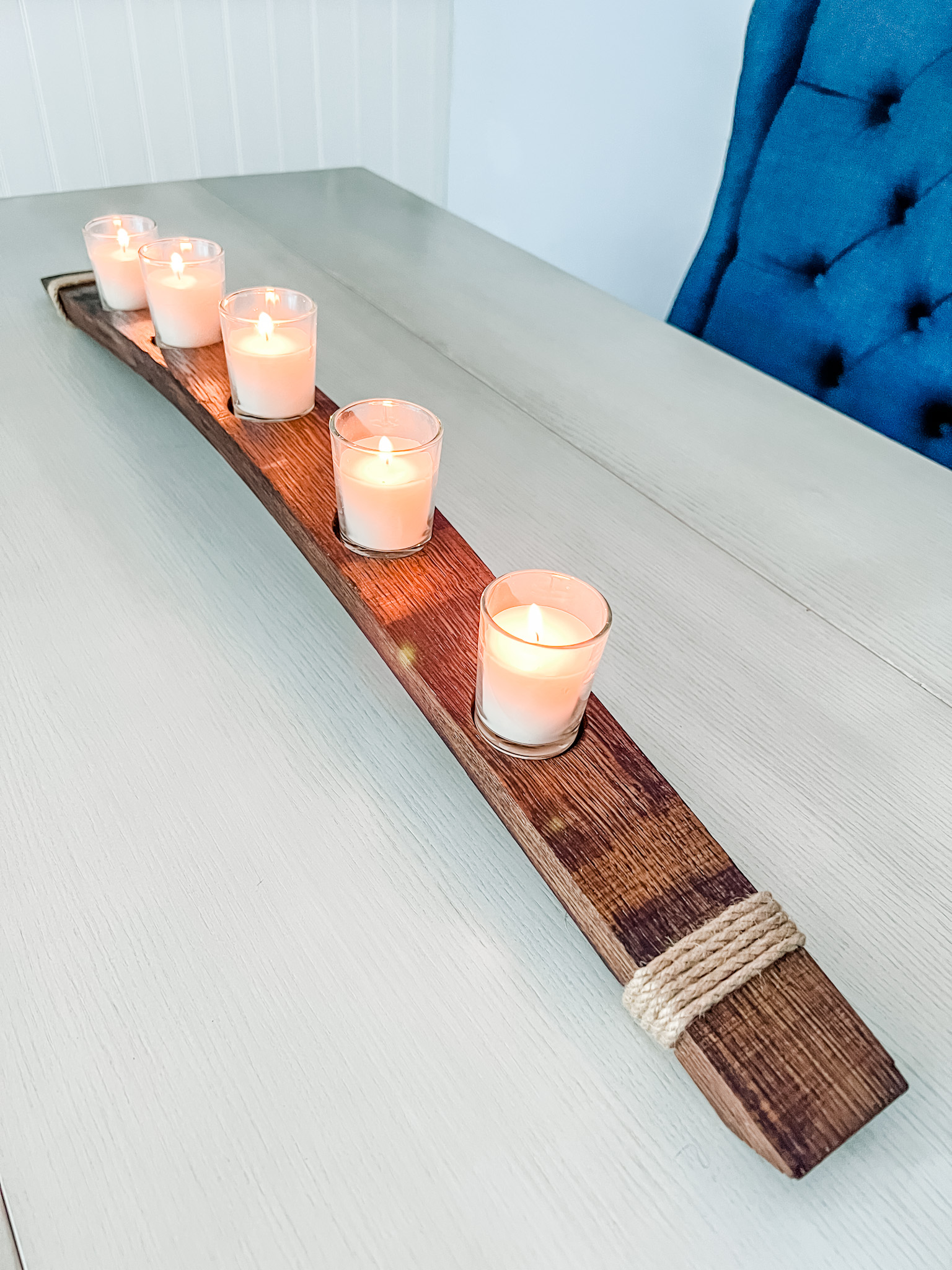 Wine Stave Candle Holder